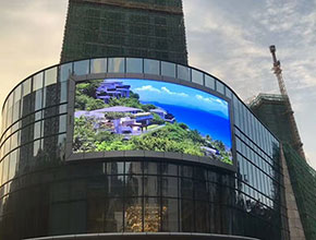 深圳布吉P10戶外LED顯示屏弧形