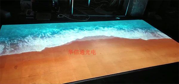遼寧鐵嶺銀州P3.91室內(nèi)LED互動(dòng)地磚屏