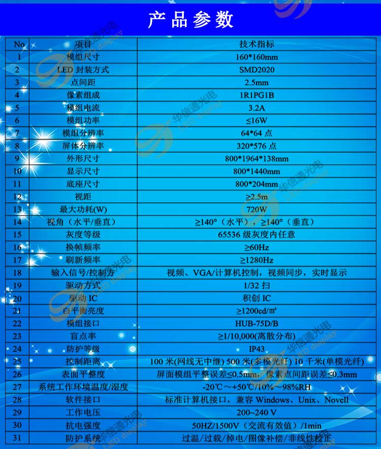 P2.5室內(nèi)高清立式移動(dòng)LED廣告機(jī)參數(shù)